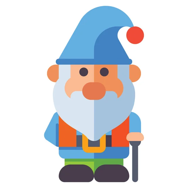 Gnome Old Male Icon — стоковый вектор