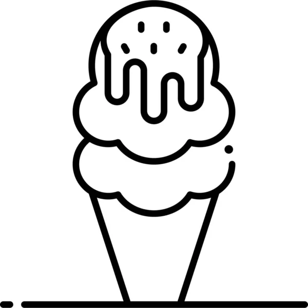 Dessert Nourriture Icecream Icône — Image vectorielle