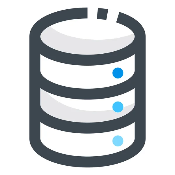 Datenbank Server Icon Ausgefüllten Outline Stil — Stockvektor