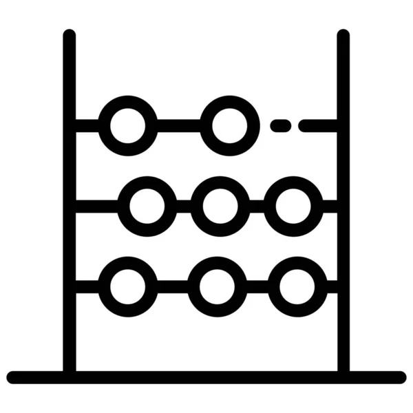 Abacus Abalorios Icono Cálculo Categoría Educación Escuela Aprendizaje — Archivo Imágenes Vectoriales