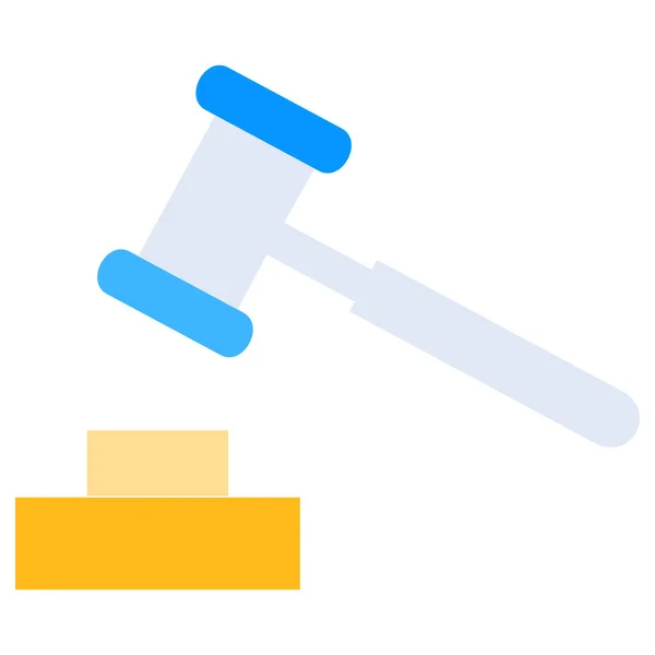 Government Judgement Justice Icon Flat Style — Stock Vector