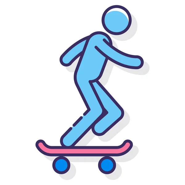 Skate Icono Skate Skateboard — Archivo Imágenes Vectoriales