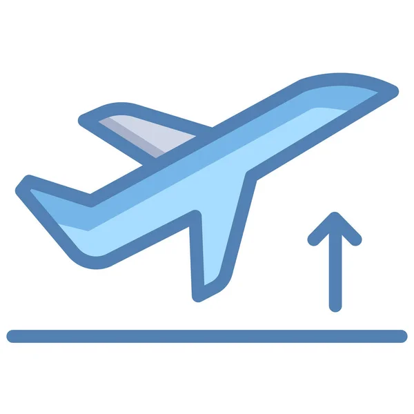 机场起飞航标填充轮廓风格 — 图库矢量图片