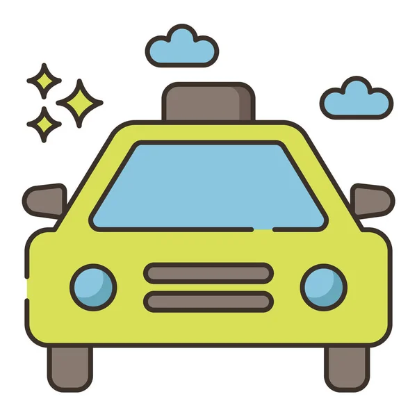 Taxifahrer Ikone Ausgefüllter Form — Stockvektor