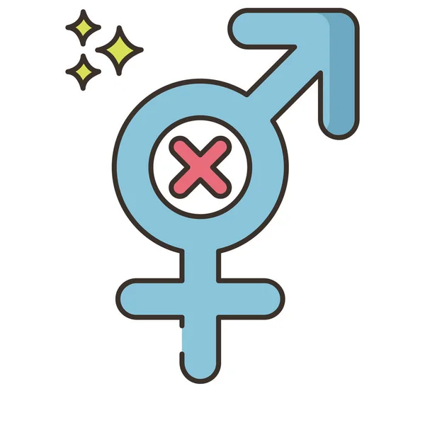 Biphobie Vor Gender Ikone — Stockvektor