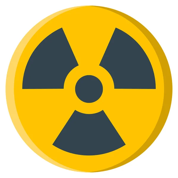 Radioactive Hazard Nuclear Icon Flat Style — Stock Vector