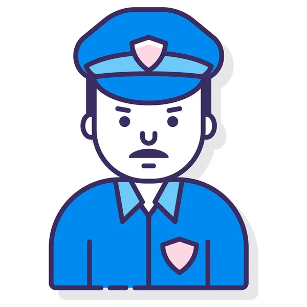 Policial Lei Ícone Polícia —  Vetores de Stock