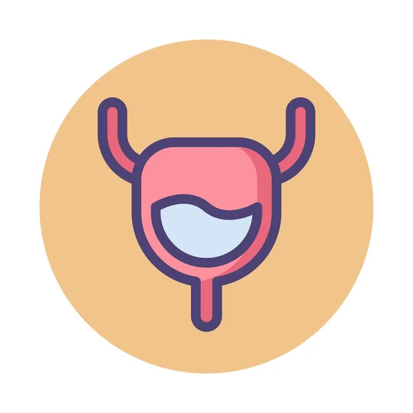 Bladder Organ Urinary Icon Badge Style — Stock Vector