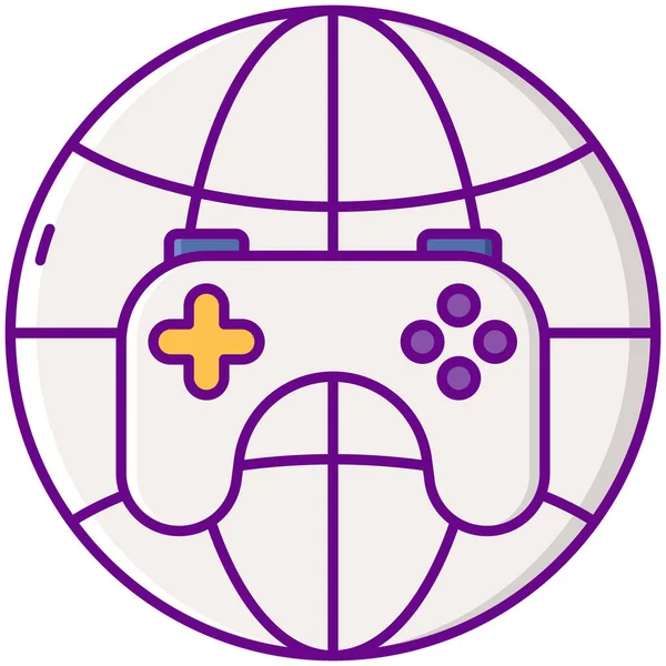 Gamepad Mmo Icono Línea — Archivo Imágenes Vectoriales