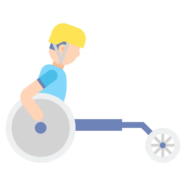 Athlètes Handicapés Icône Dans Catégorie Hôpitaux Soins Santé — Image vectorielle