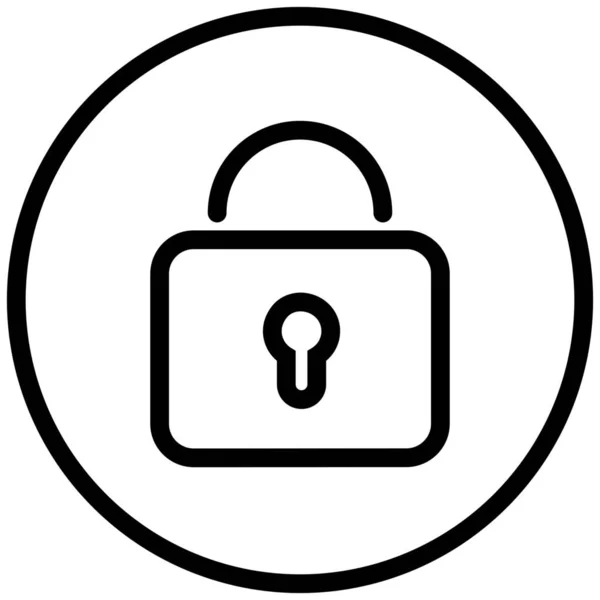 Privacidad Privacidad Privacidad Privacidad Configuración Icono Estilo Esquema — Vector de stock