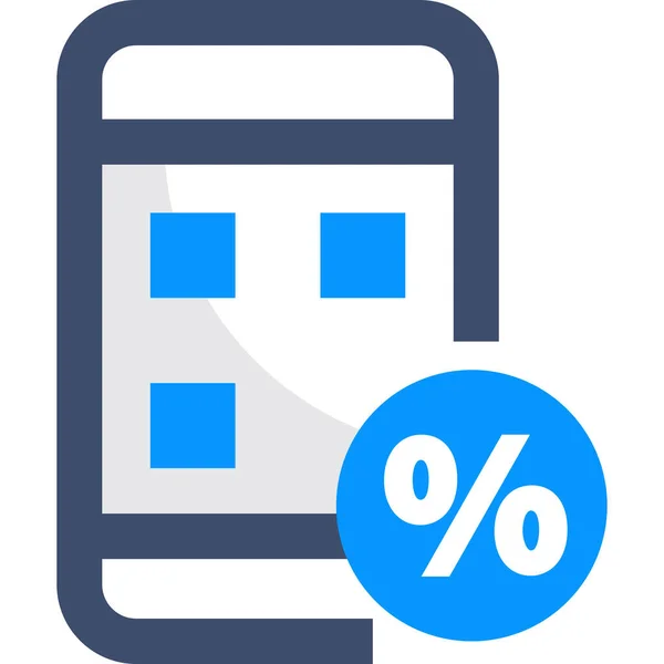 App Kortingen Apps Korting Pictogram — Stockvector