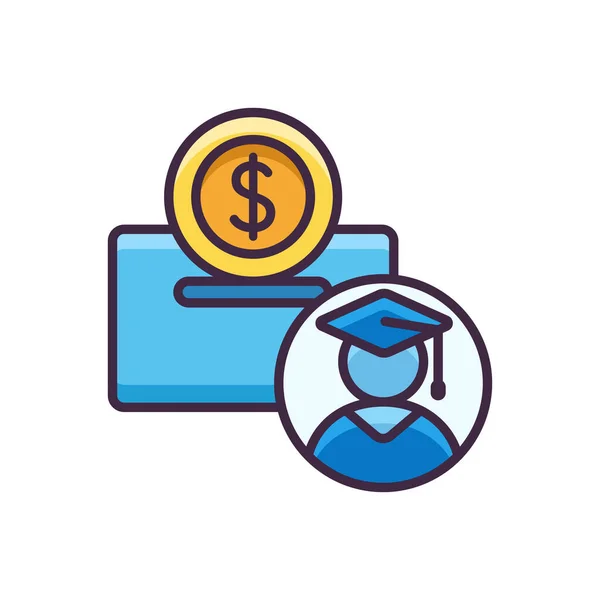 Banking College Plan Icon — Stock Vector