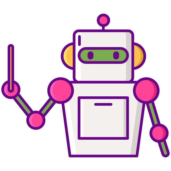 Asesor Robo Filled Outline Icono Estilo Contorno Lleno — Archivo Imágenes Vectoriales