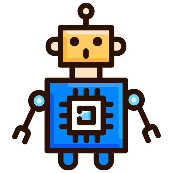 Ícone Robô Otimização Inteligência Artificial — Vetor de Stock