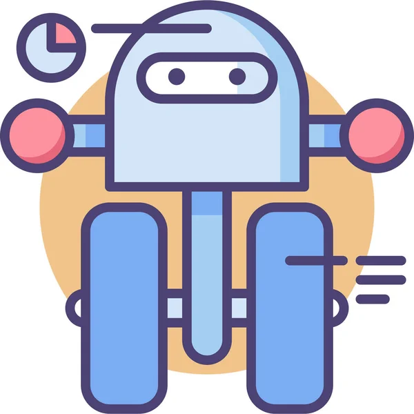 Icono Especificación Robótica Robot Estilo Contorno Lleno — Vector de stock