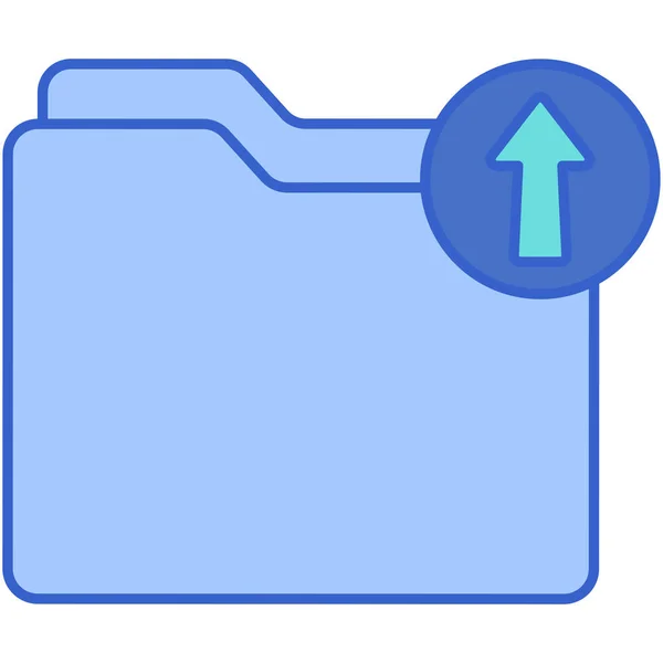 Иконка Папки Облачного Файла Стиле Заполненной Контуры — стоковый вектор