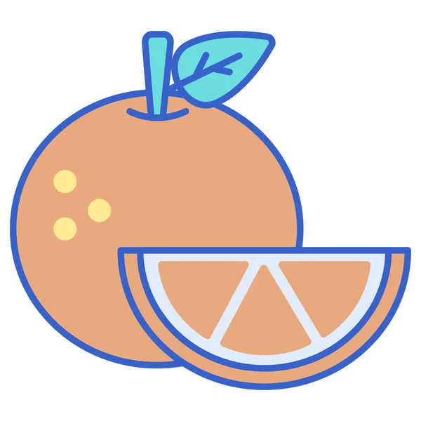 Fruit Alimentaire Icône Orange Dans Catégorie Hôpitaux Soins Santé — Image vectorielle