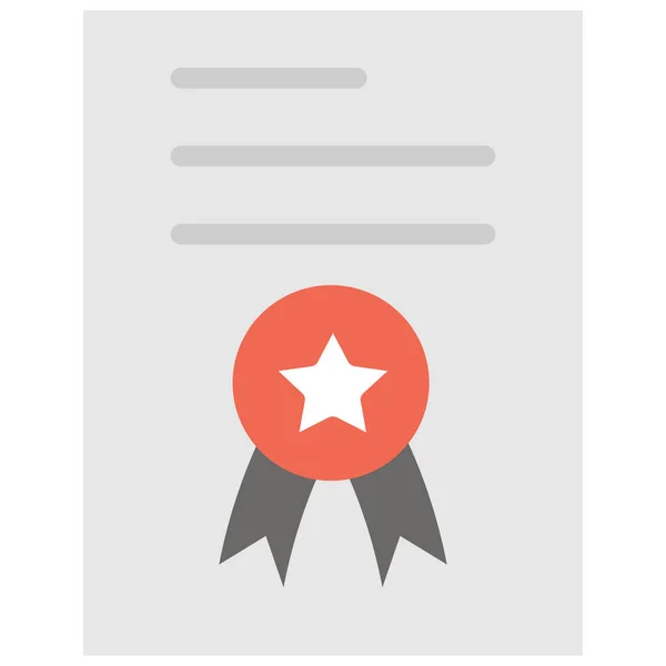 Certificado Garantía Icono Licencia Categoría Educación Escuela Aprendizaje — Archivo Imágenes Vectoriales
