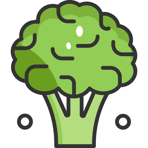 Broccoli Food Vegan Icon Food Drinks Category — Stock Vector