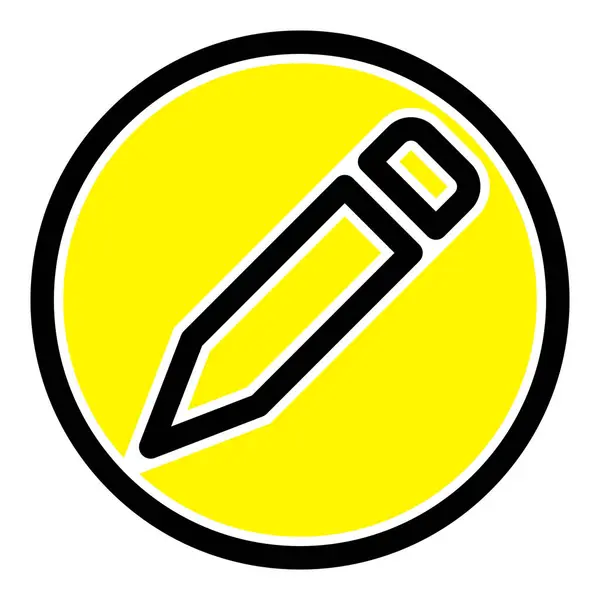 Basic Pencil Text Icon — Stock Vector