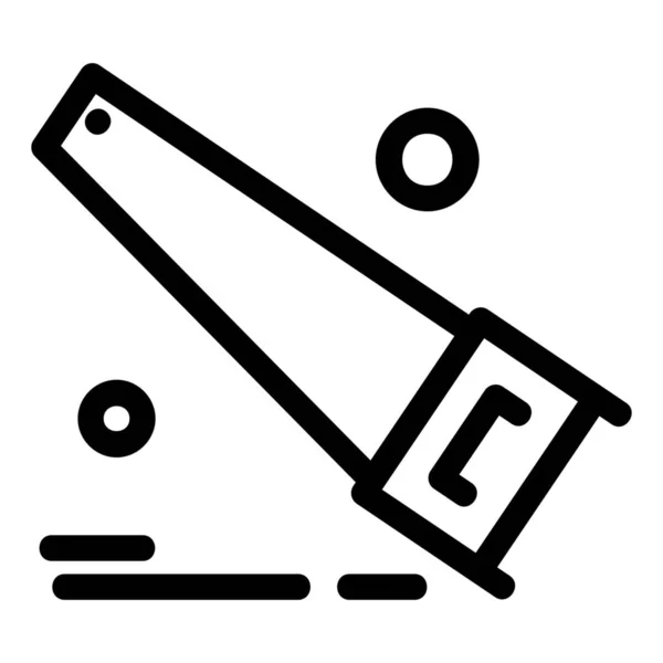 Handzaaggereedschap Icoon Contourstijl — Stockvector