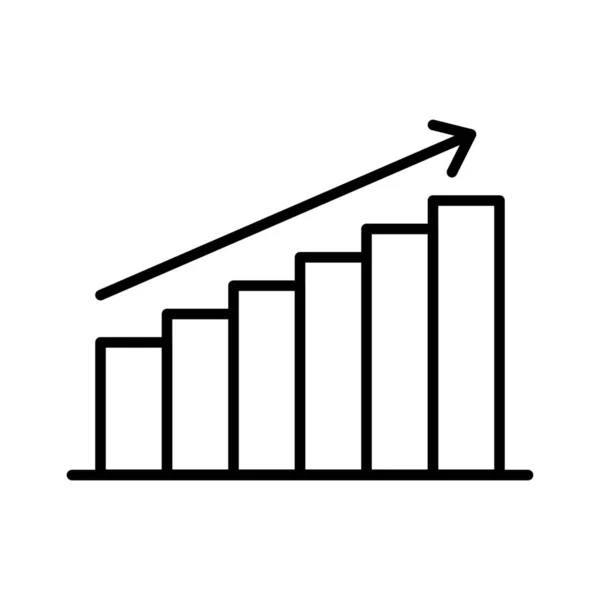 Analyse Analytics Business Ikone Umriss Stil — Stockvektor