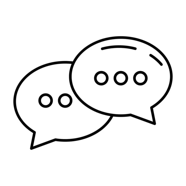 Chat Chatting Conversation Icon Outline Style — Stock Vector