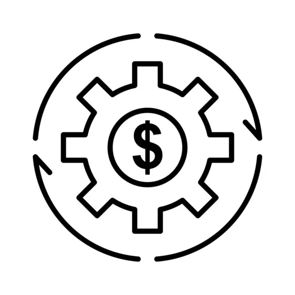 Ganancias Capital Hacen Icono Estilo Esquema — Vector de stock