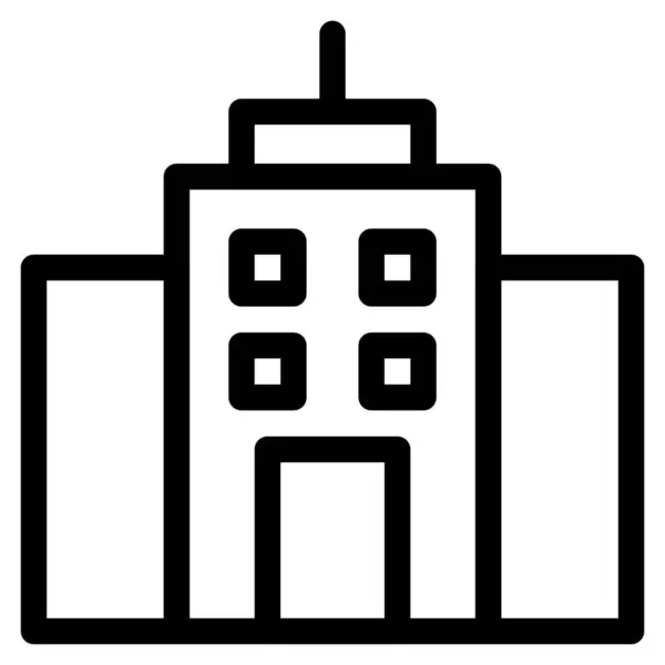 Gebäude Schnittstelle Büro Symbol Umriss Stil — Stockvektor