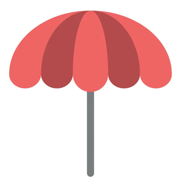 Beach Umbrella Weather Icon Flat Style — Stock vektor