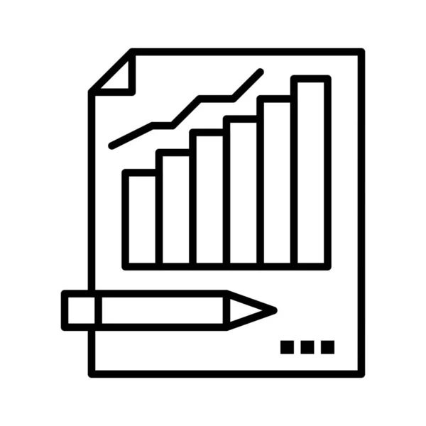 Analyse Analytics Business Ikone Umriss Stil — Stockvektor