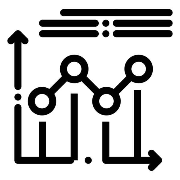 Analitik Grafik Grafik Simgesi Ana Hat Biçiminde — Stok Vektör