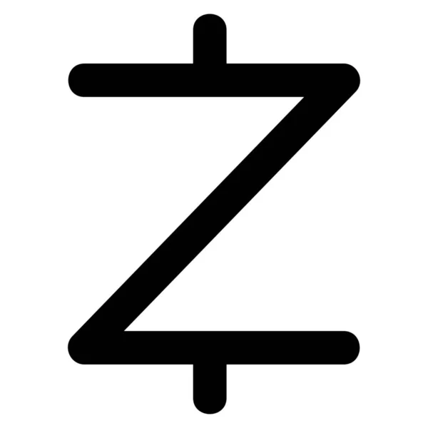 アウトラインスタイルのブロックチェーン暗号通貨Zcashアイコン — ストックベクタ