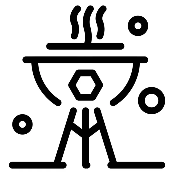 Bbq Cook Dinner Icon Outline Style — ストックベクタ