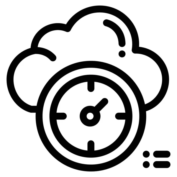 Cloud Dashboard Time Icon Infrastructure Category — Stock vektor