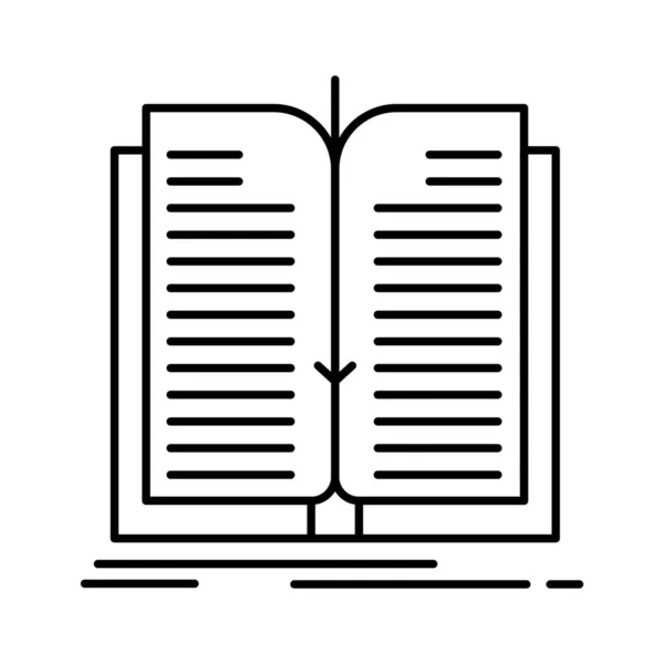 Icono Del Archivo Del Libro Aplicaciones Estilo Esquema — Vector de stock