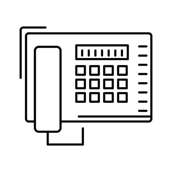 Llamada Número Fax Icono Estilo Esquema — Vector de stock