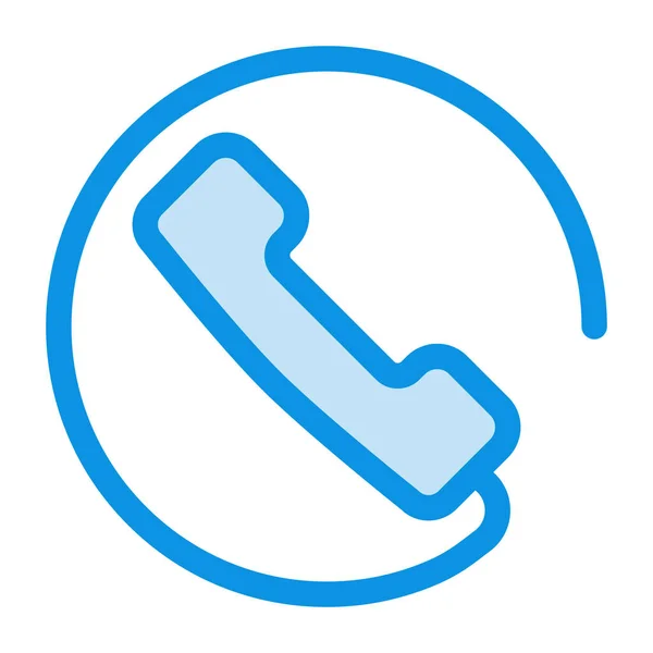 Answer Call Phone Icon Filled Outline Style — Stock Vector