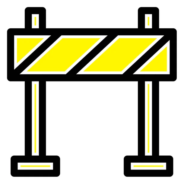 Ikona Budowy Bariery Stylu Wypełnionym — Wektor stockowy