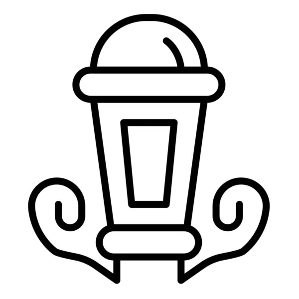 Lamp Lantern Light Icon Outline Style — Stock Vector