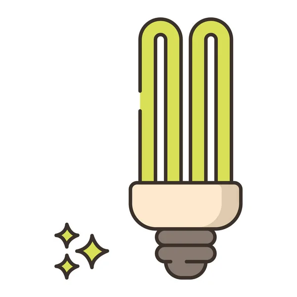 Cfl Icono Bombilla Compacta — Vector de stock