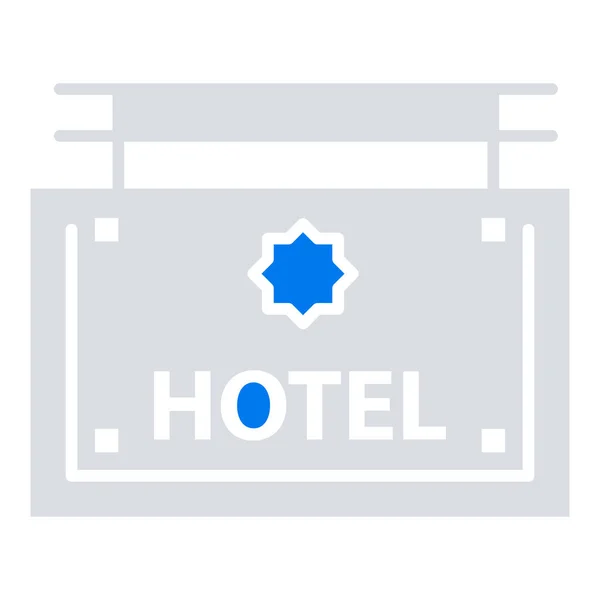 Board Richting Hotel Icoon — Stockvector