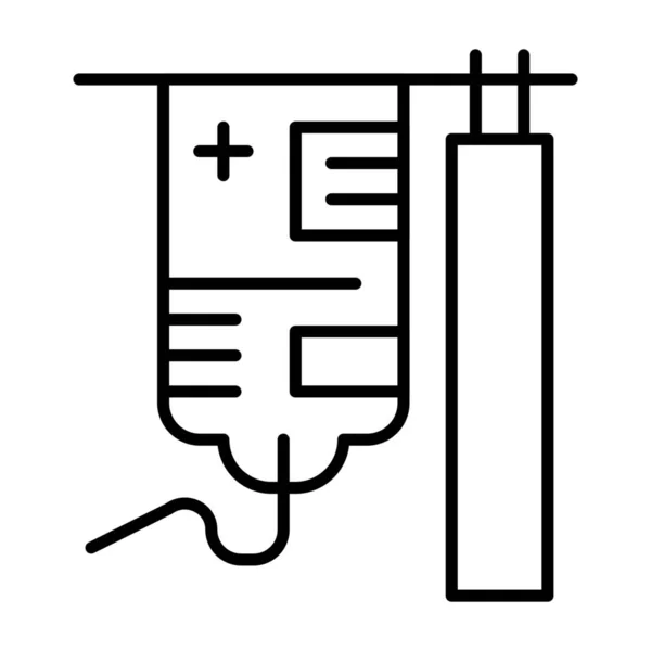 Druppelinfuus Ziekenhuis Medisch Icoon Omtrek Stijl — Stockvector