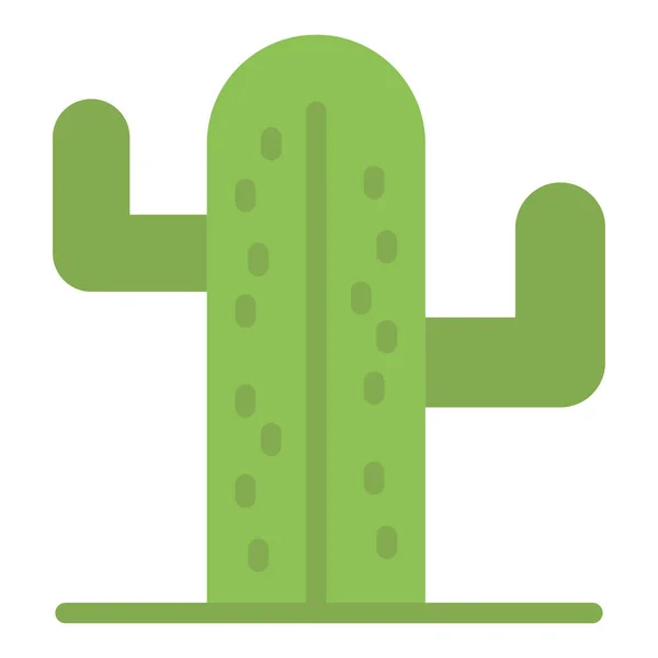 Cactus Américain Plent Icône Dans Style Plat — Image vectorielle