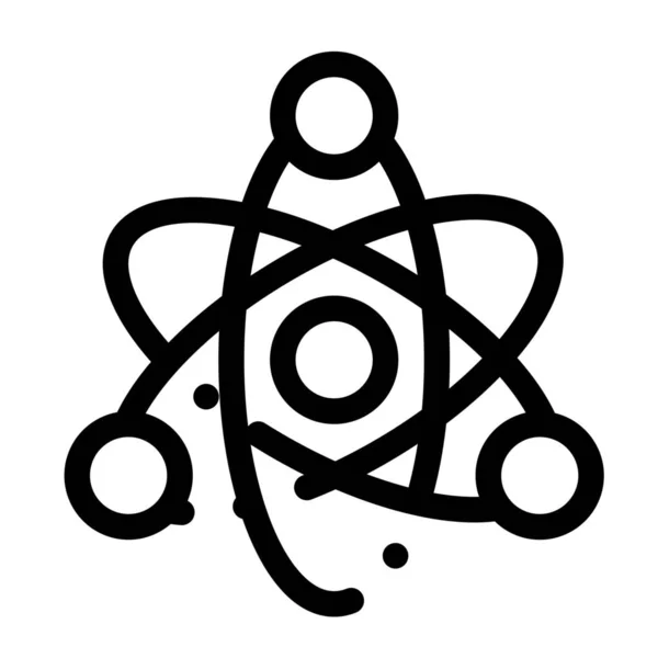Atom Utbilda Ikon Konturstil — Stock vektor