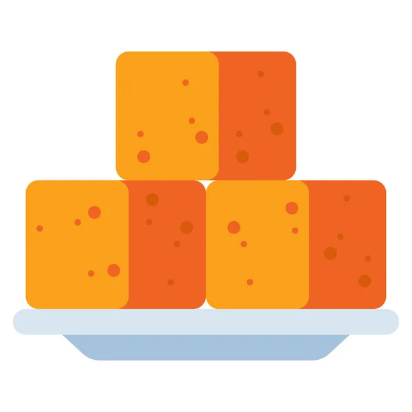 Corn Bread Food Icon — Stock Vector