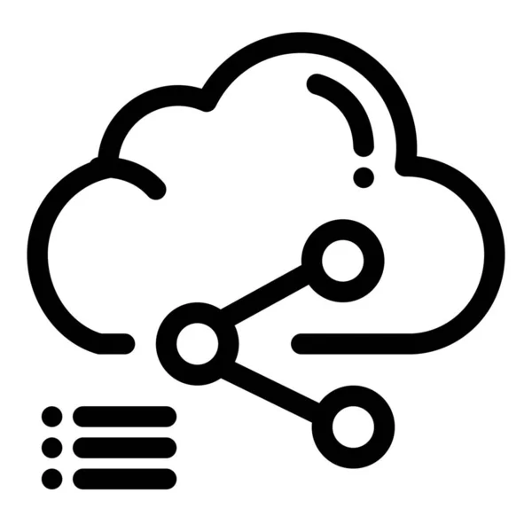 Cloud Computing Data Icoon Het Infrastructuur Categorie — Stockvector