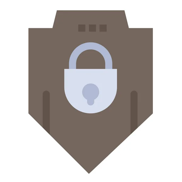 Internet Password Icona Sicurezza Stile Piatto — Vettoriale Stock