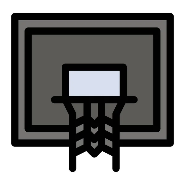 Basketbalveld Icoon Voetbal Voetbal Categorie — Stockvector